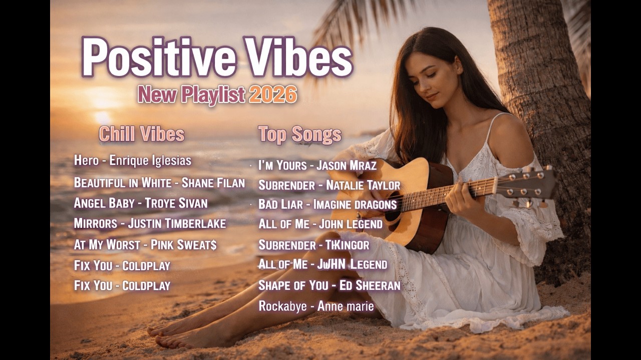 Positive Vibes 2026 – Chill Playlist 2026 🌴 Best Pop Songs (Ed Sheeran, Coldplay, Enrique Iglesias)