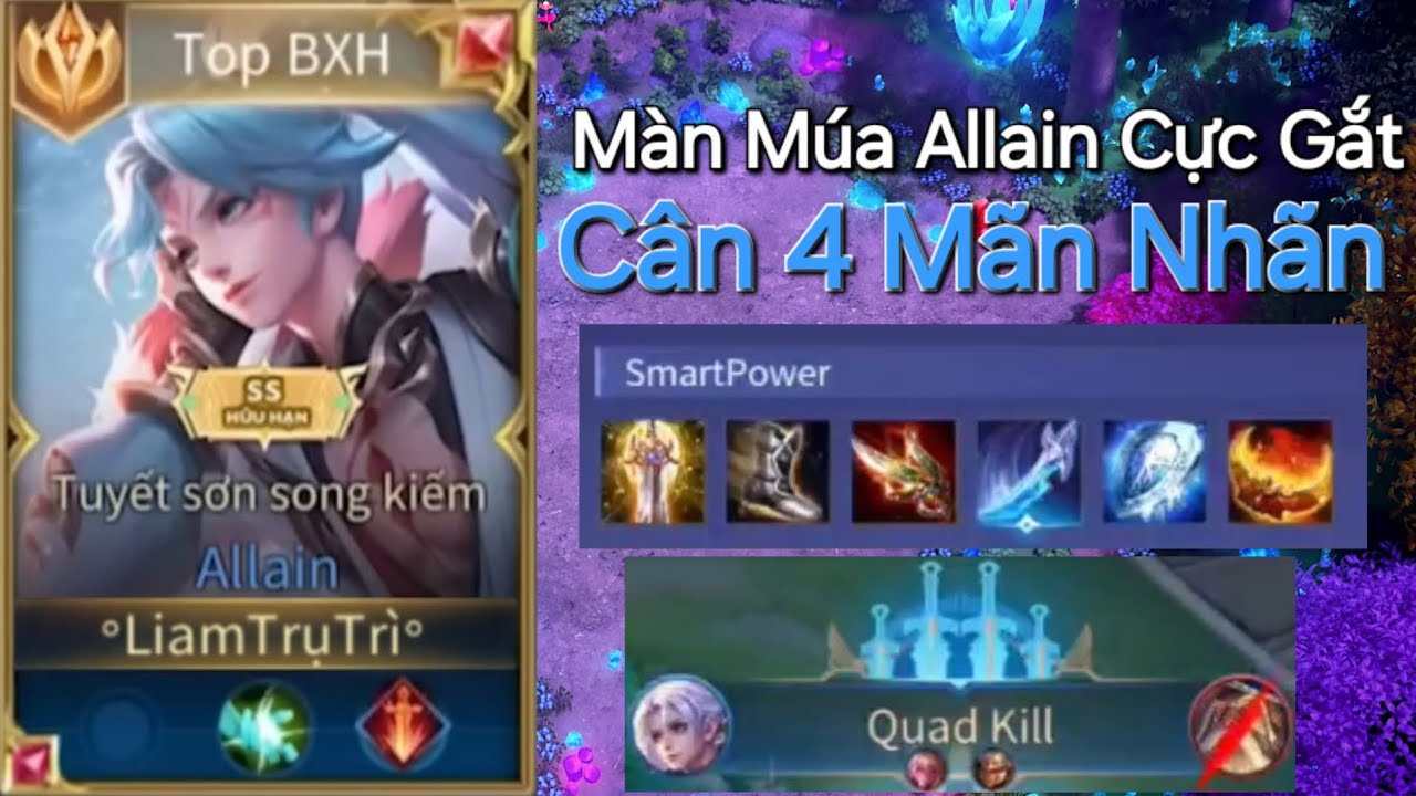 💙카즈토TV AOV | Màn Múa Allain Cực Gắt Của LiamTrụTrì Cân 4 Với 13 Kills Khiến Team Bạn Thở Oxi💎