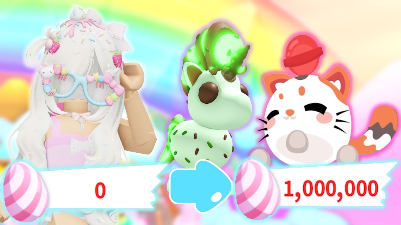 Grinding 1 Million Candy Eggs!! | Adopt Me Roblox Sugarfest Update | Riivv3r