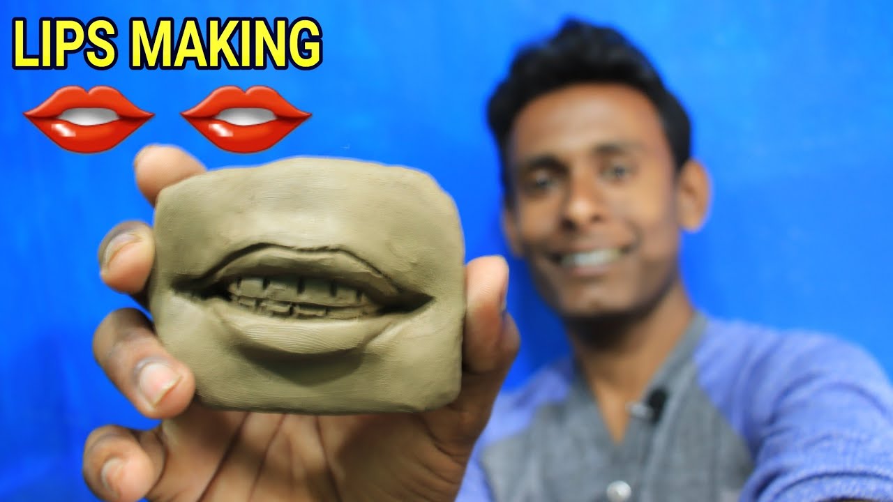 HOW TO MAKE LIPS IN CLAY ||  LEARN CLAY SCULPTING