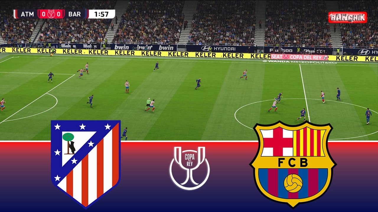 Atletico Madrid vs Barcelona - Copa del Rey 2025/26 | Full Match All Goals | Pes 21 Gameplay