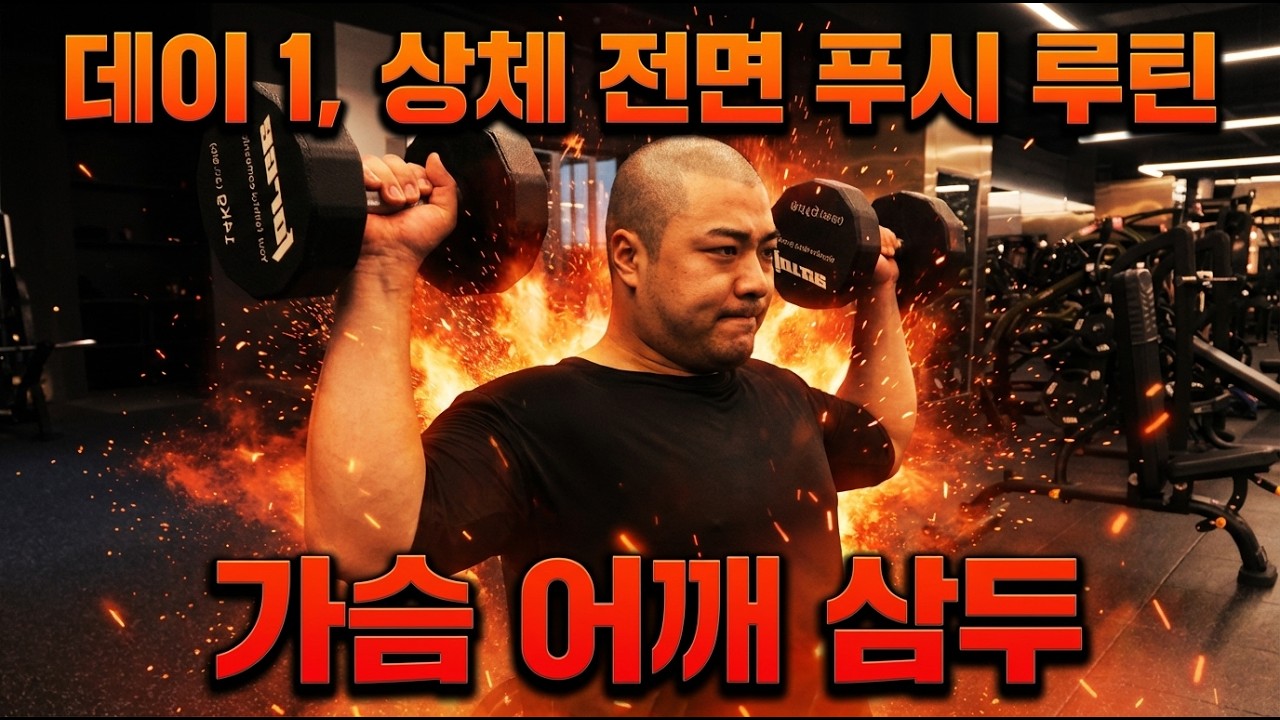 아치? 꺾지 말고 고정하세요, 상체 전면 고반복 펌핑 루틴 | 가슴 어깨 삼두