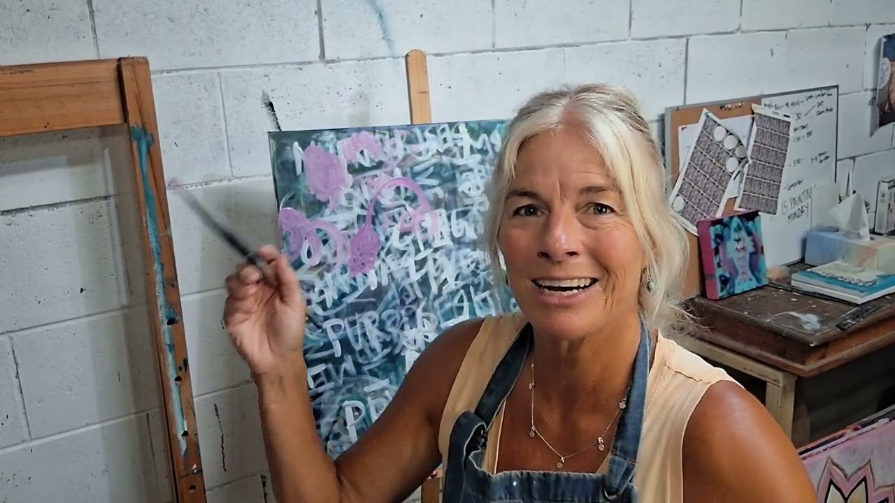 Yes part #2 the Disco Layer | A Fun & Free Intuitive Painting Practice