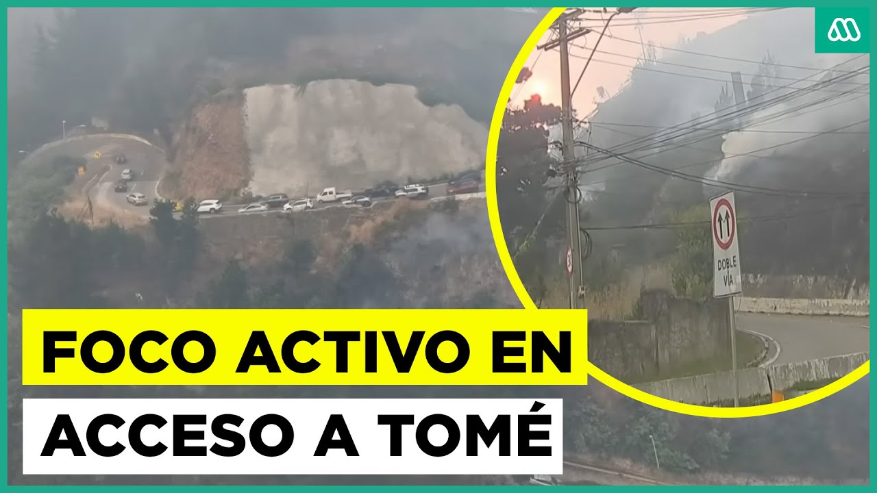Foco activo de fuego en el acceso a Tomé