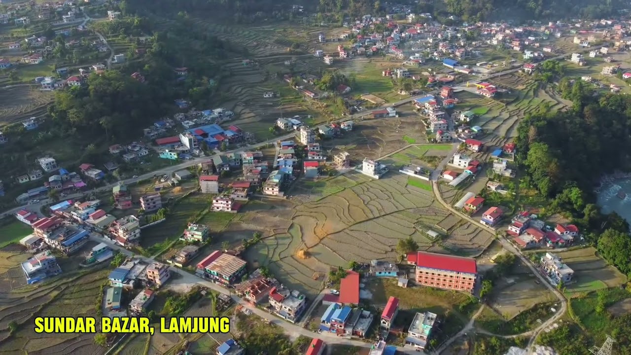Sundar bazar, lamjung beautiful 4k drone shoot by raj gorkhali @rajgorkhali494 #sundarbazarlamjung