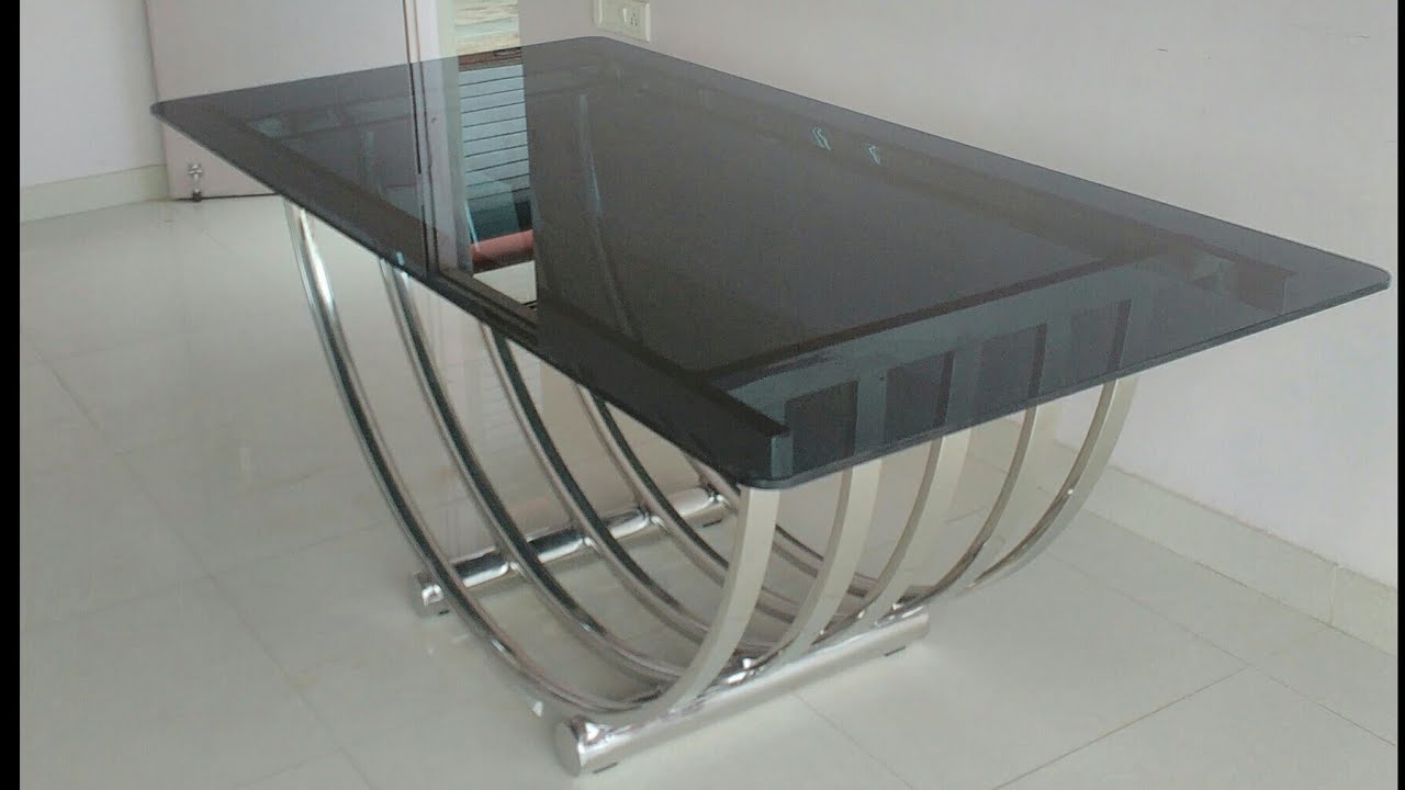 Stainless Steel Oval shape Leg Dining Table || Steel Dining Table in Oval Shape Leg...