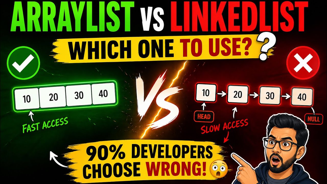 Собеседование по Java: ArrayList против LinkedList | Какой из них использовать и почему? (С учето...