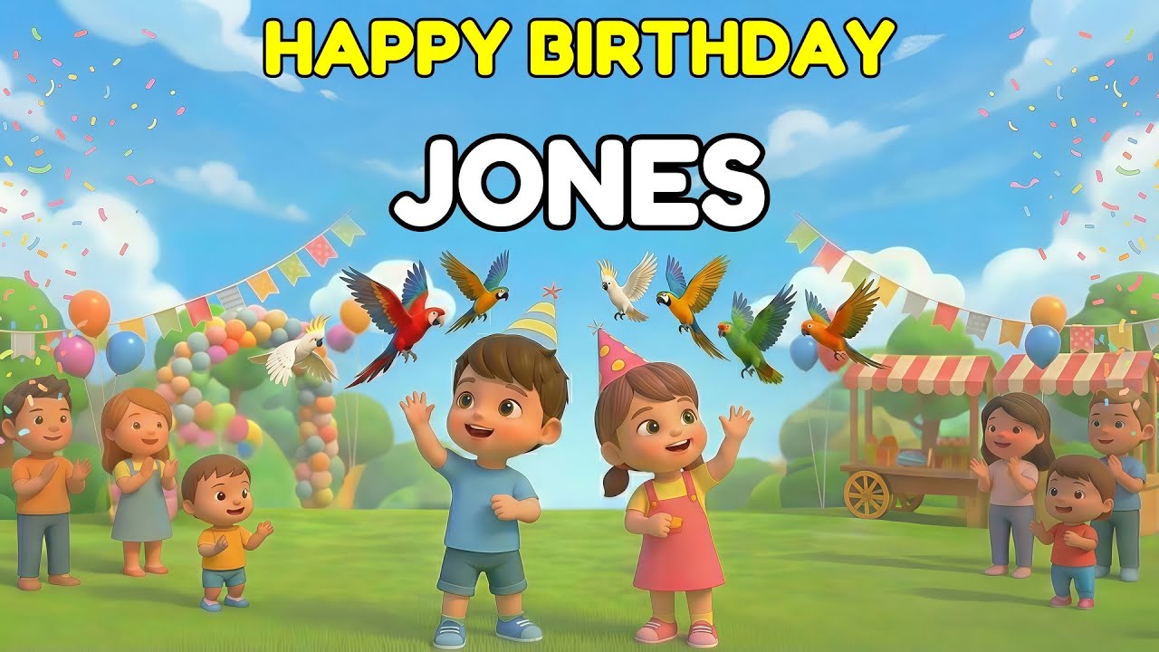 JONES Happy Birthday Song 👑 Premium 3D Animation