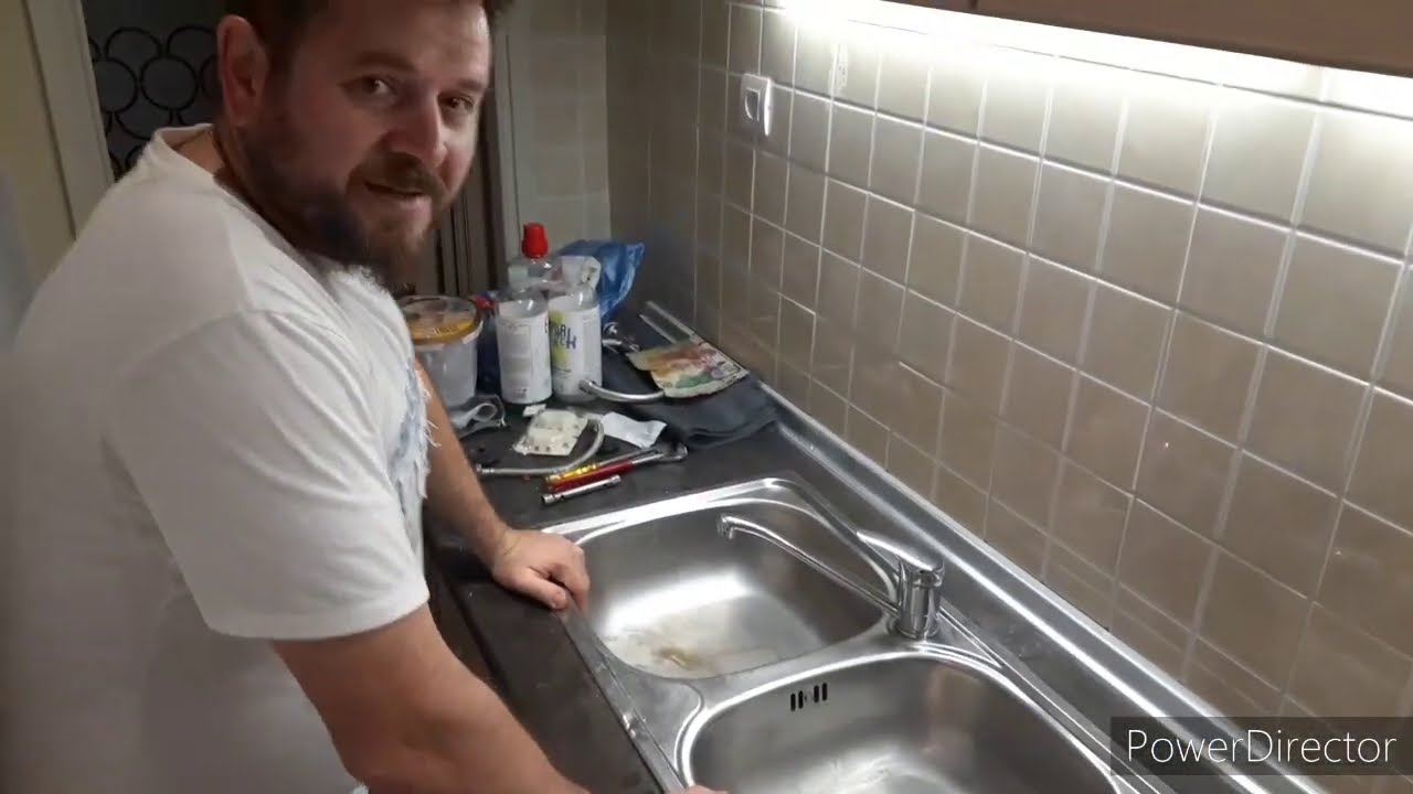 Αλλαγή  σπιράλ  βρύσης νεροχύτη  και επισκευή της βάσης