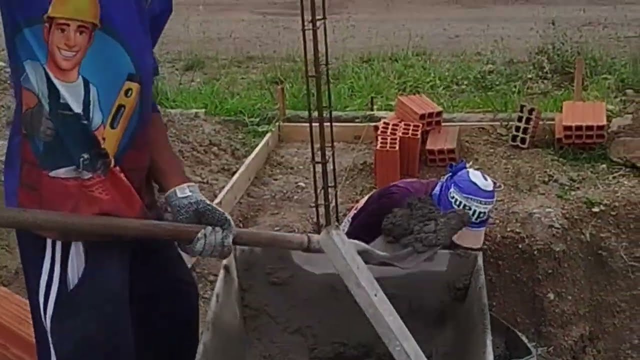 Concretagem de sapata e toco depilar