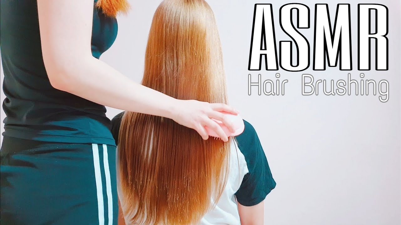 [ASMR] I brushed my sister's hair!!!!❤ / ASMR / Relaxing Hair brushing / sleep-inducing