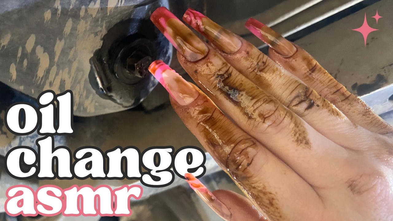 car asmr: oil change for relaxation