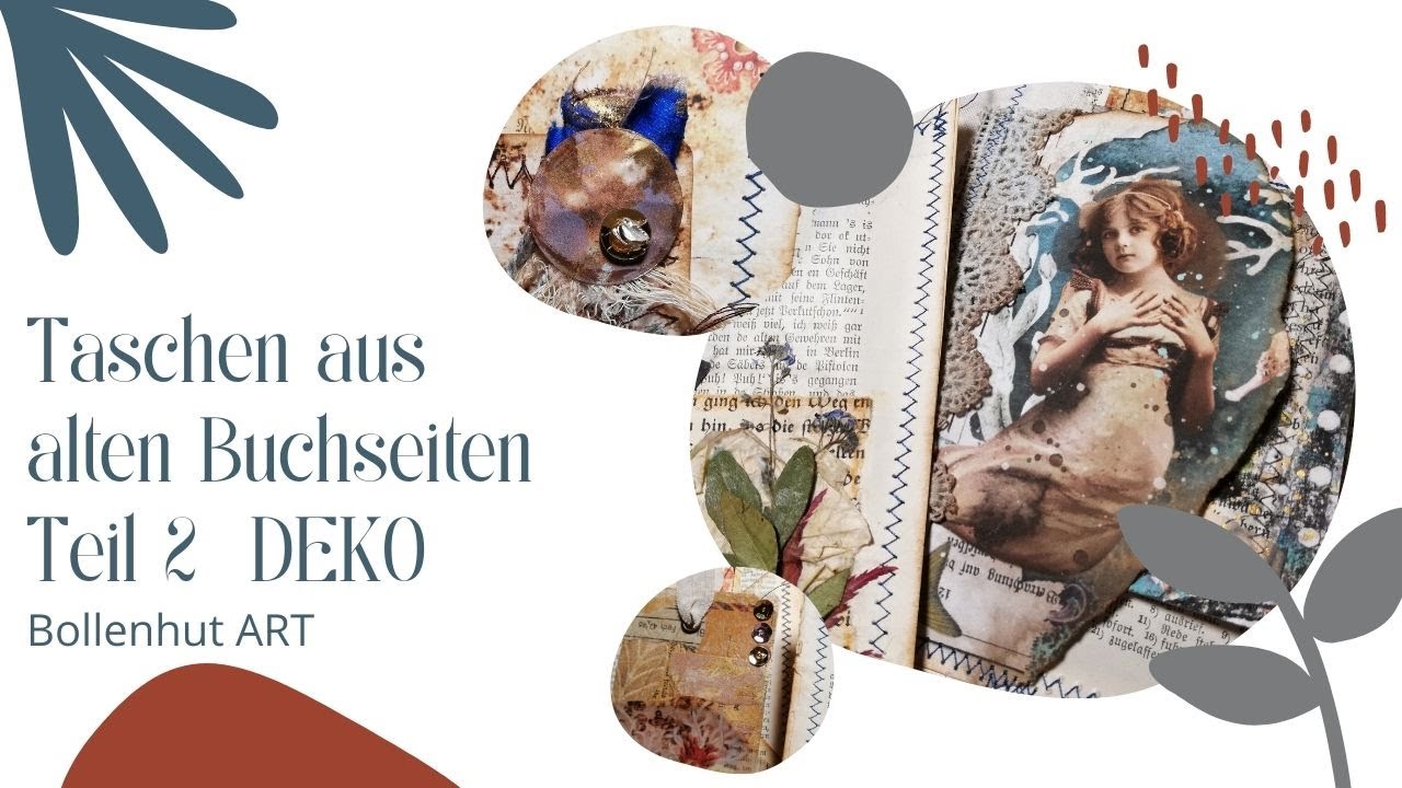 Mass making 💗 Teil 2 💗 Taschen aus alten Buchseiten  dekorieren / füllen 💗 Koop. mit @luiseheinzl  💗