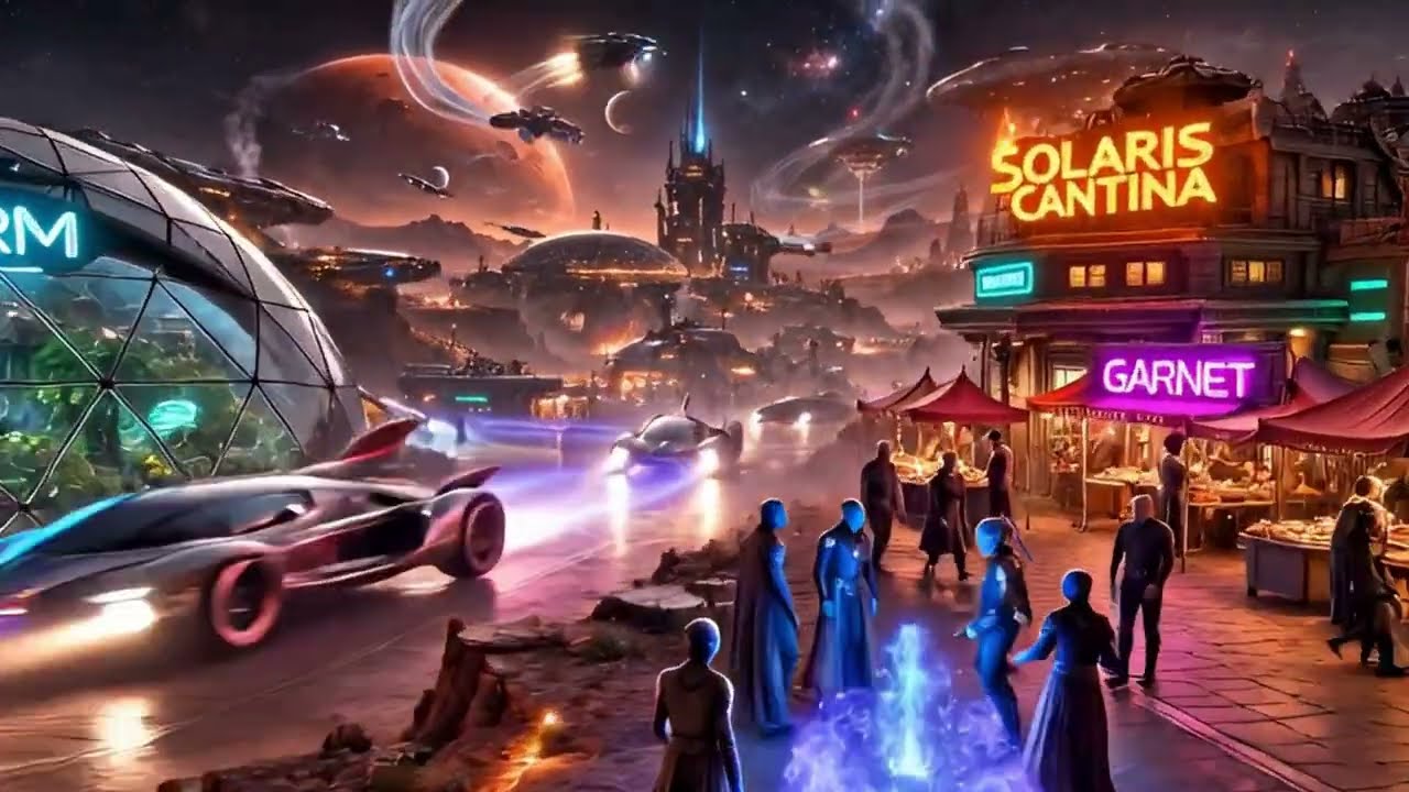 ALIEN Night on Mars 🌌 Cosmic Sci-Fi City Martian Ambience for Deep  Sleep Techno Focus