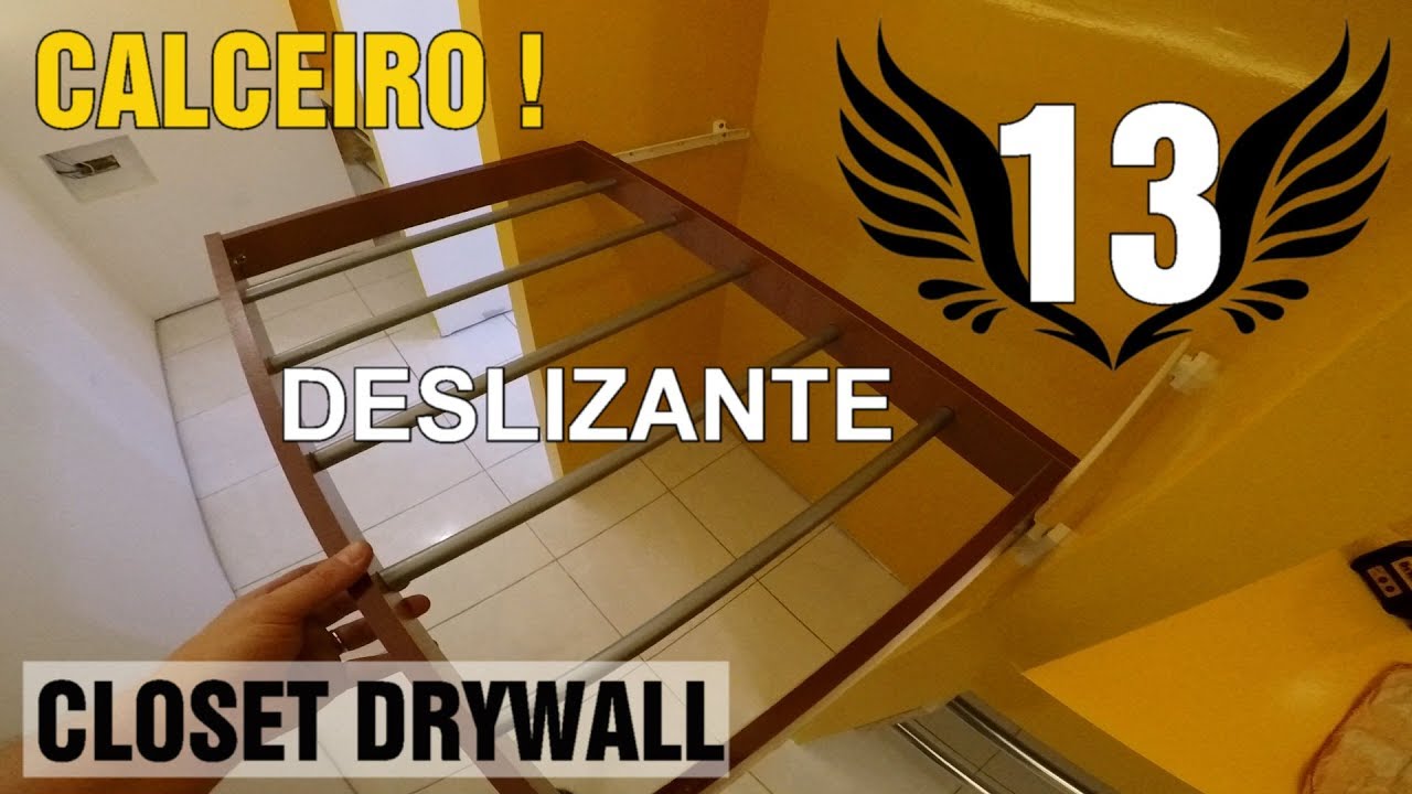COMO FAZER CALCEIRO DESLIZANTE EM CLOSET GUARDA ROUPA GESSO DRYWALL