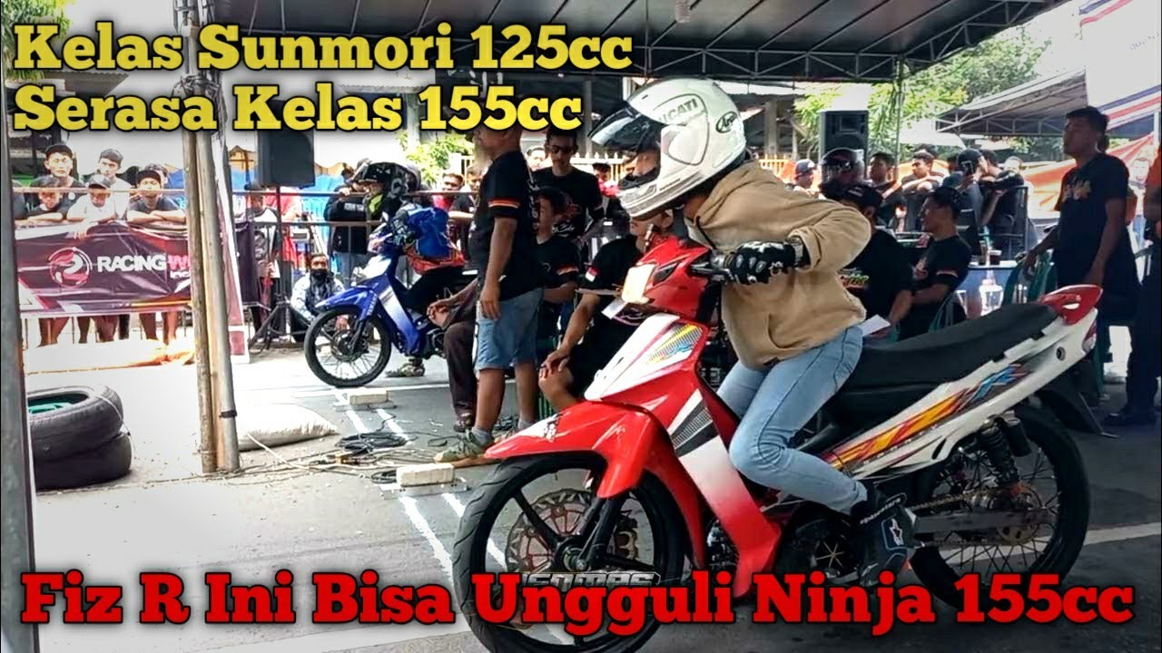 EDAN‼️ Fiz R Ini Mampu Saingi Ninja | Drag Bike Kelas125cc Sunmori #dragbikeindonesia #fizrindonesia