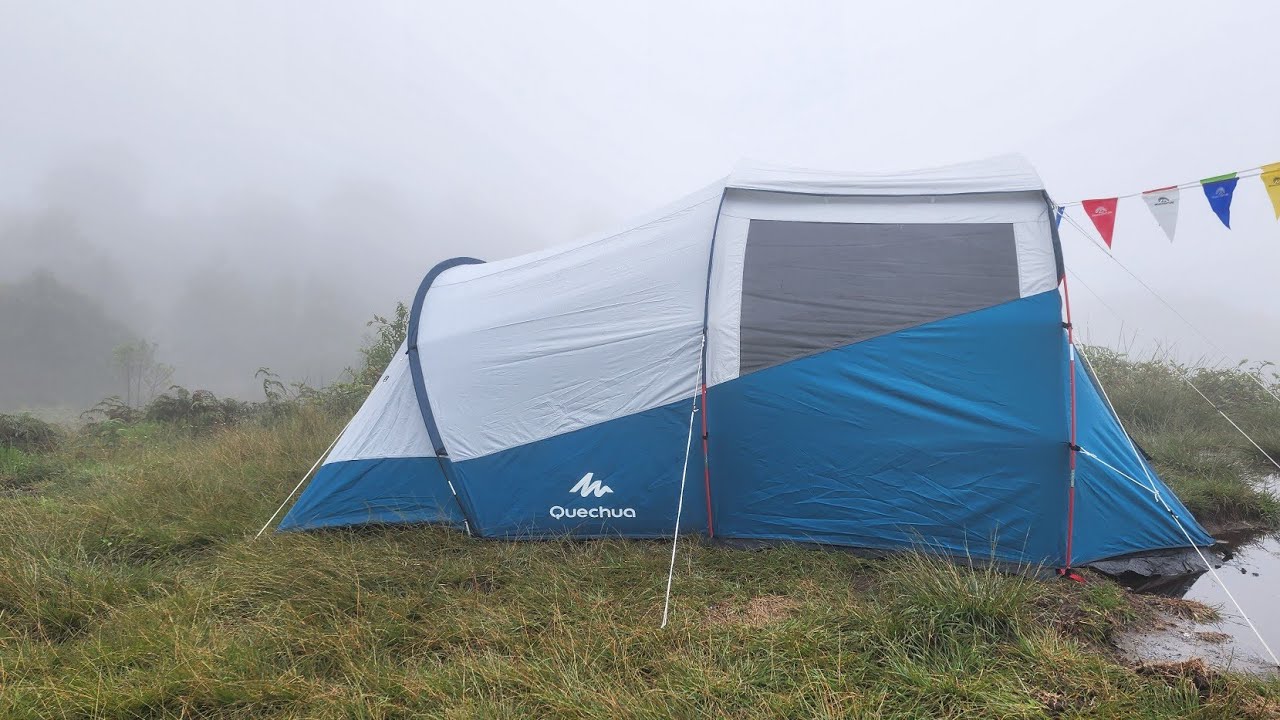 REVIEW TENDA QUECHUA ARPENAZ  FAMILY 4.1 FRESH AND  BLACK