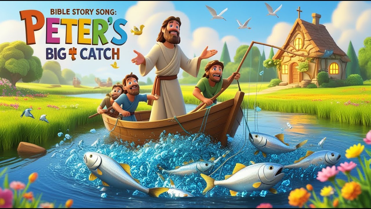 Animated Bible Songs with Lyrics/Jesus is Love/Peter’s Big Catch & More Sunday school/ 30+ Minutes