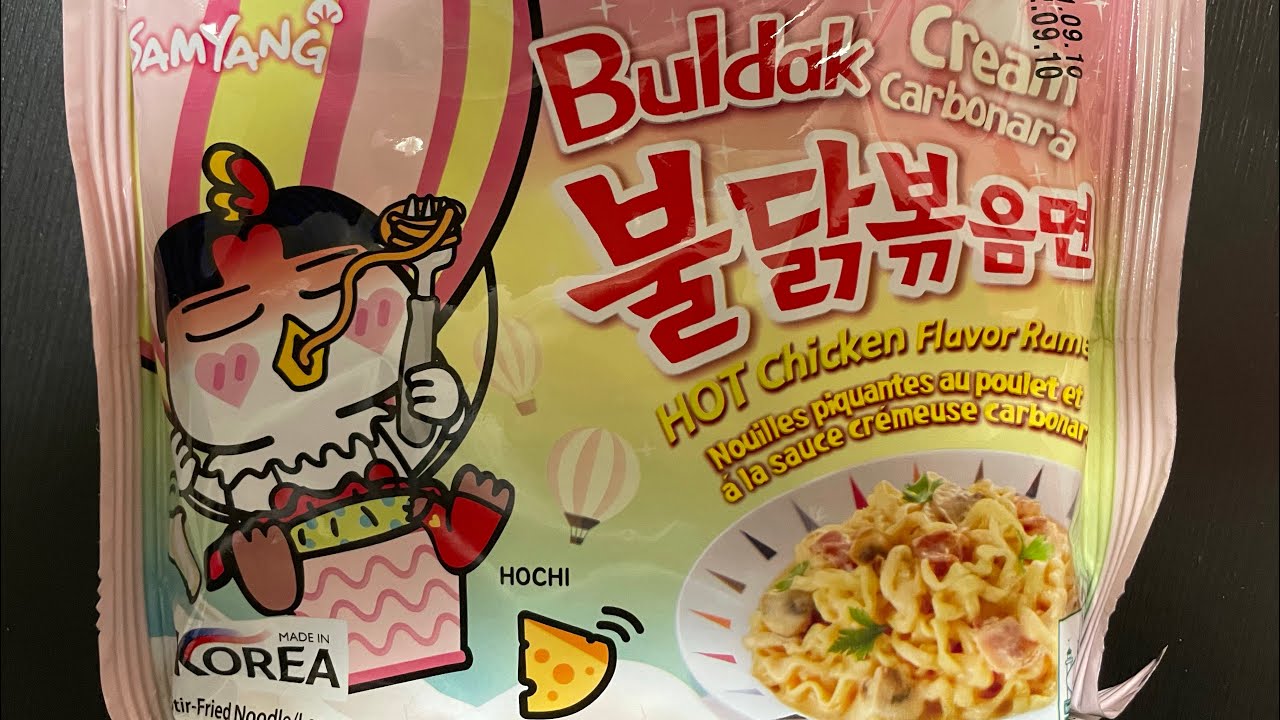 Samyang Buldak Cream Carbonara Korean Spicy Noodles Review
