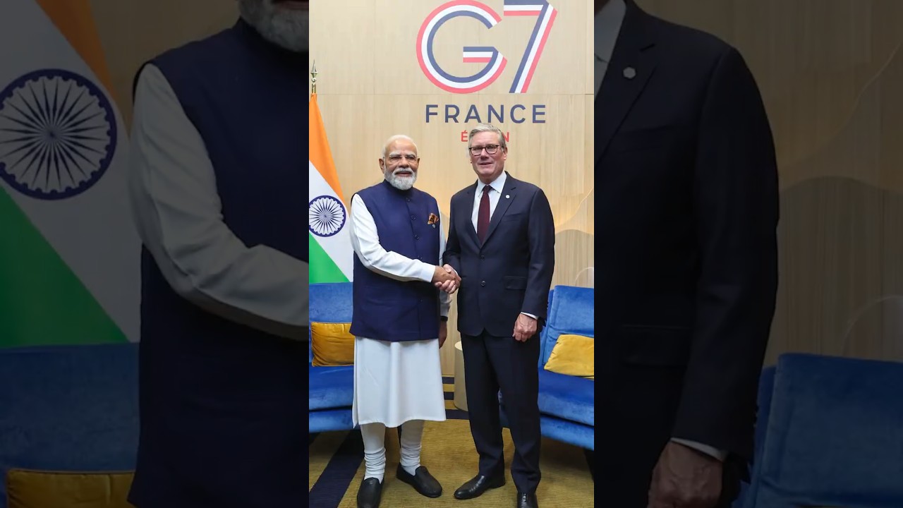 PM Modi holds a meeting with UK PM Keir Starmer | #g7 | #shorts