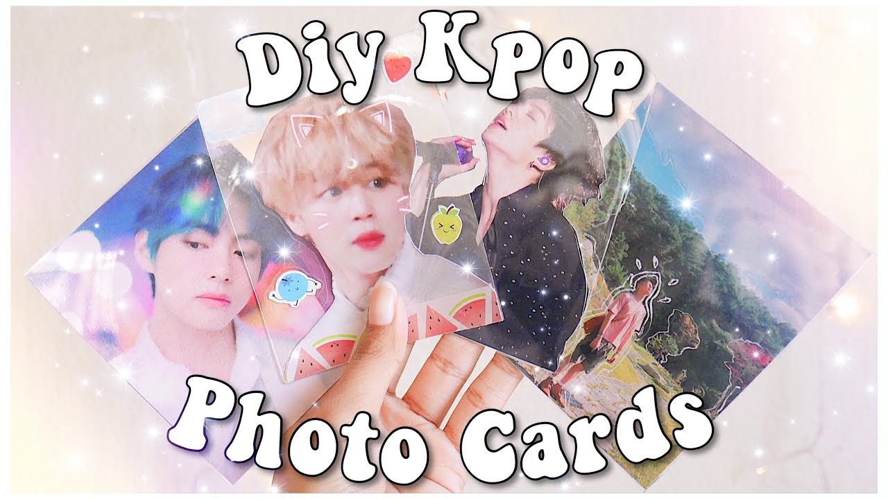 DIY Kpop Photo Cards! (BTS Edition) | Holographic, Transparent, Two Sided | PrettyPrinceJin