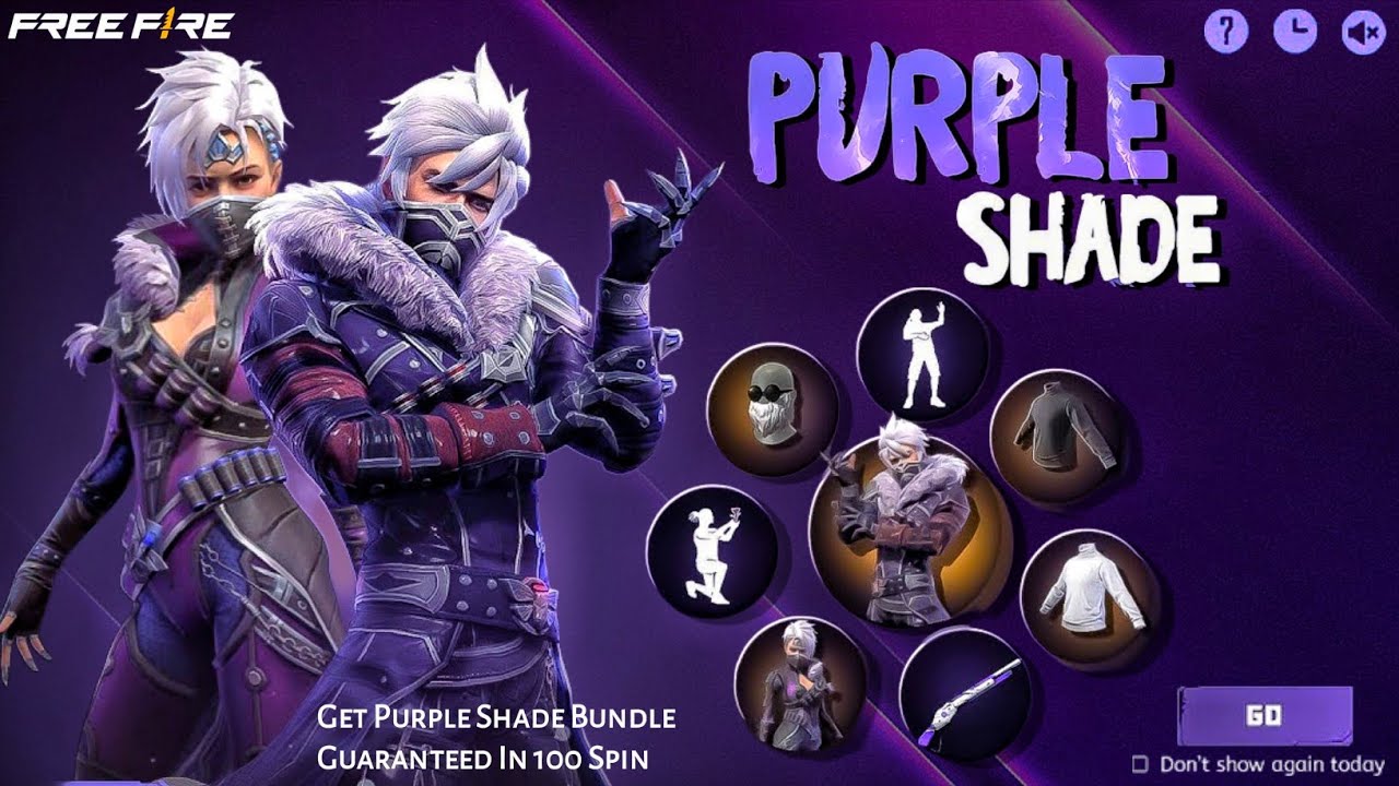 PURPLE SHADE BUNDLE RETURN 🤯🔥| FREE FIRE X JUJUTSU KAISEN EVENT | FREE FIRE NEW EVENT | FF NEW EVENT