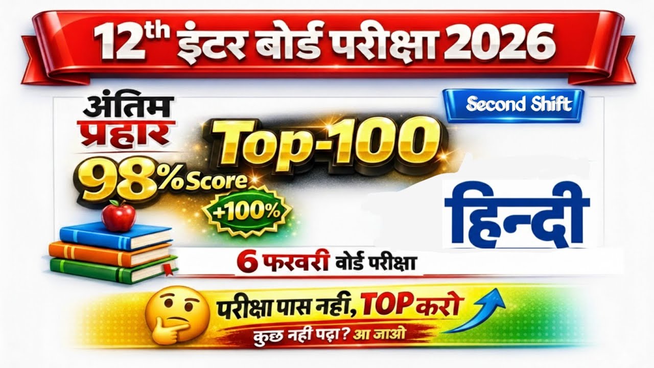 Class 12 Hindi VVI Objective Questions 2026 🔥 | Bihar Board Hindi Important MCQ | 12th Hindi