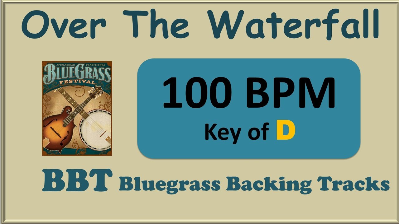 Over The Waterfall bluegrass backing track 100 BPM