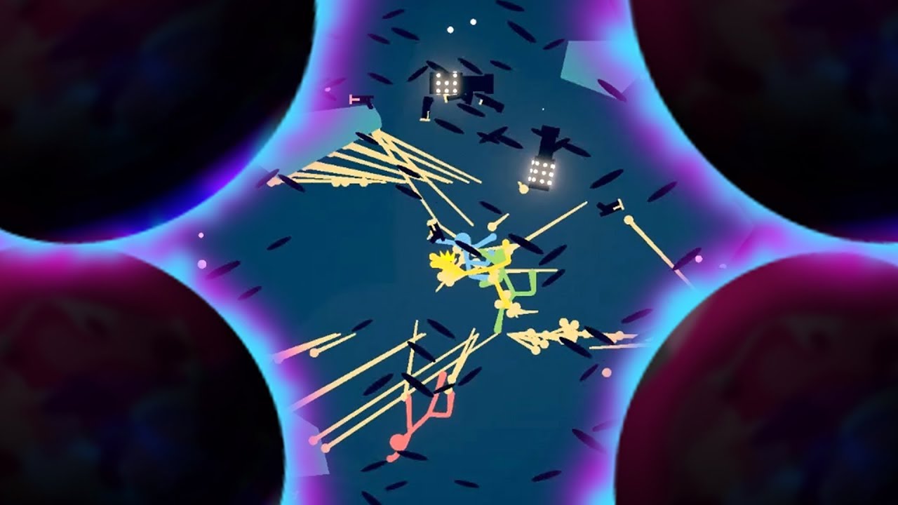 Stick Fight - Сколько чёрных дыр считается слишком большим? - Клеевые пистолеты против чёрных дыр...