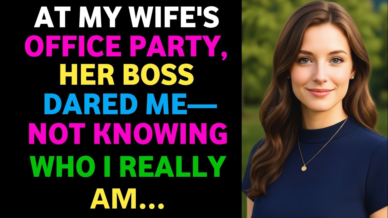 At My Wife’s Office Party, Her Boss Dared Me—Not Knowing Who I Really Am 