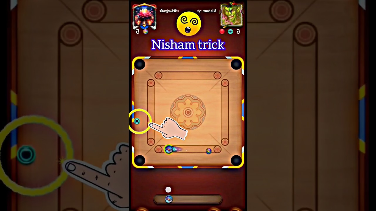 New trick shot carrom pool 🤯🤯 // indirect trick shot 🔥🔥 #carrompool #carrom #shorts #short #ytshorts