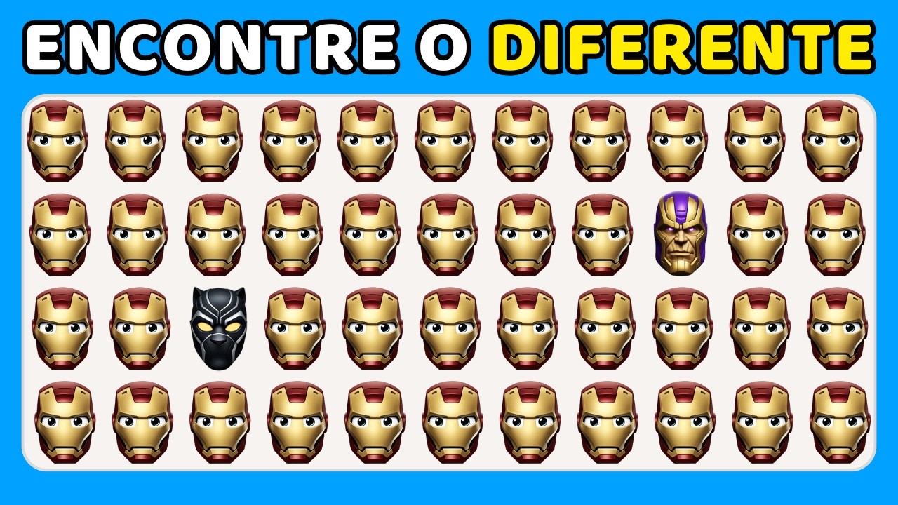 🦸EDIÇÃO HERÓIS ✅ ENCONTRE O DIFERENTE!🕵️‍♂️ ACHE O ERRO 💥👀Somente 5% Acerta Todos🙊 🔍