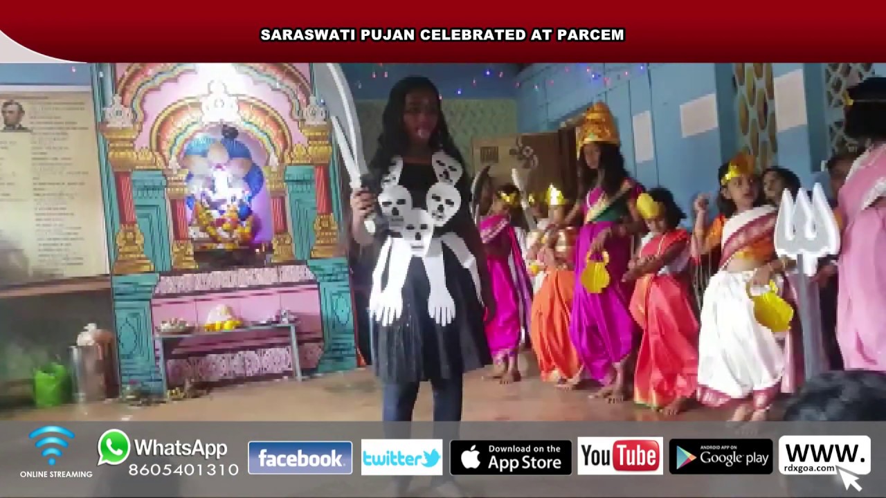 SARASWATI PUJAN CELEBRATED AT SHREE DURGA ENGLISH HIGH SCHOOL PARCEM