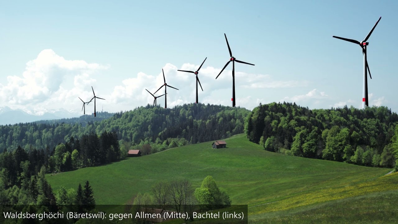 Visualisierung Windpark Bachtel