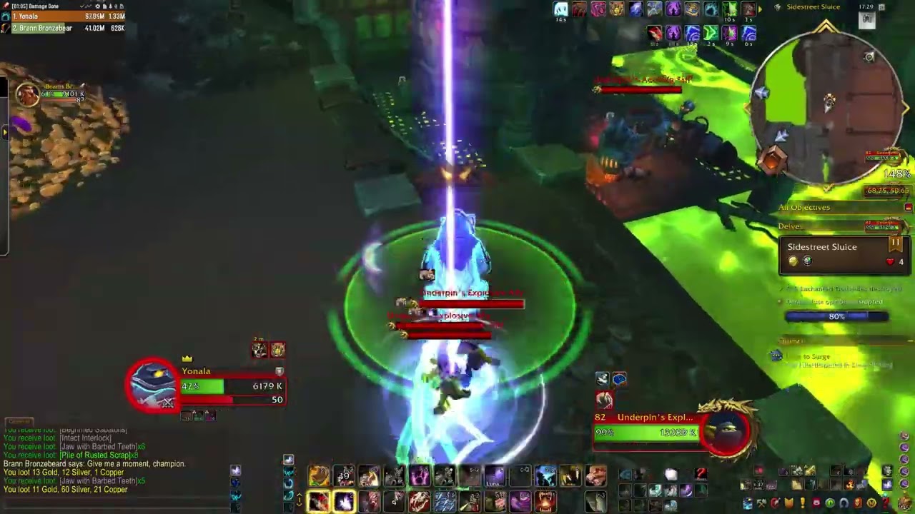 Sidestreet Sluice T11 delve + Underpin in ~5 minutes - Guardian Druid (WoW TWW S2)