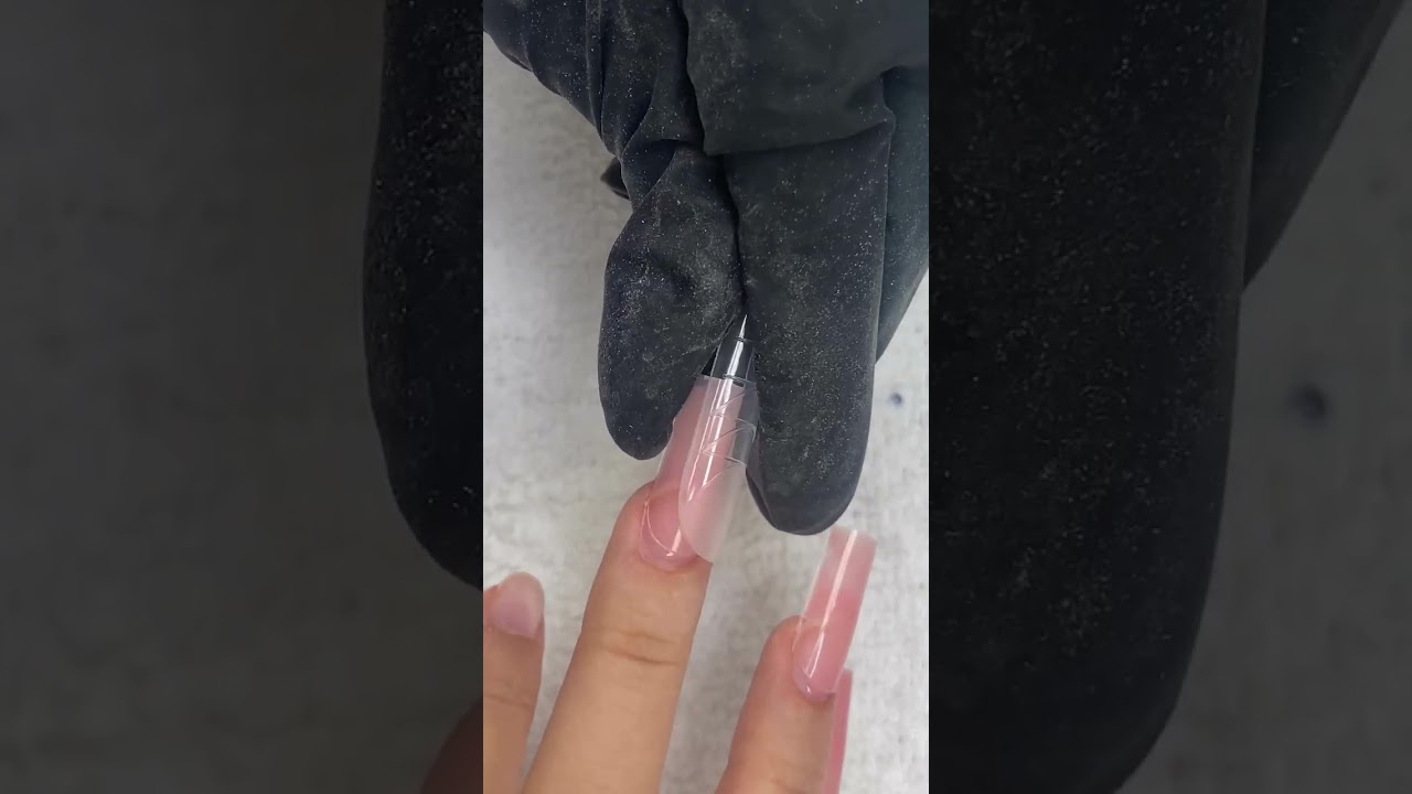 Mini Tutorial | Reusable Nail Forms + Hard Gel to add length #nailtech #gelnails #nails