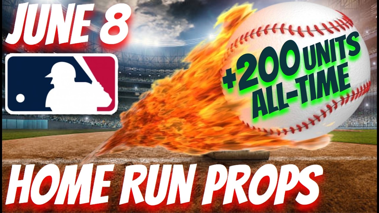 Лучшие прогнозы на хоум-раны | 8 июня 2026 г. | Прогнозы на ставки в MLB #mlbpickstoday #mlbpicks...
