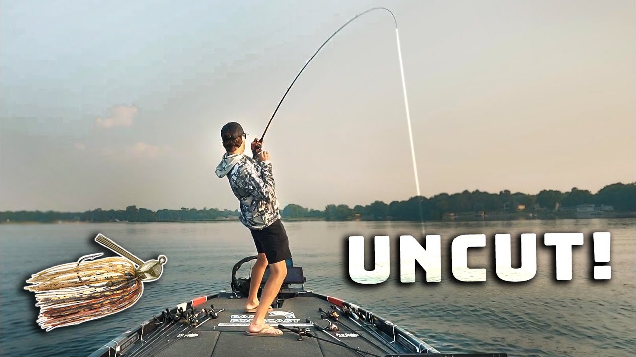 Fishing JIGS For Bass On Small Lake! (Uncut Fishing Tips)