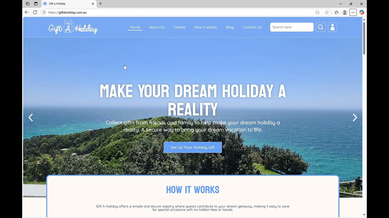 How to create a registry on Gift A Holiday