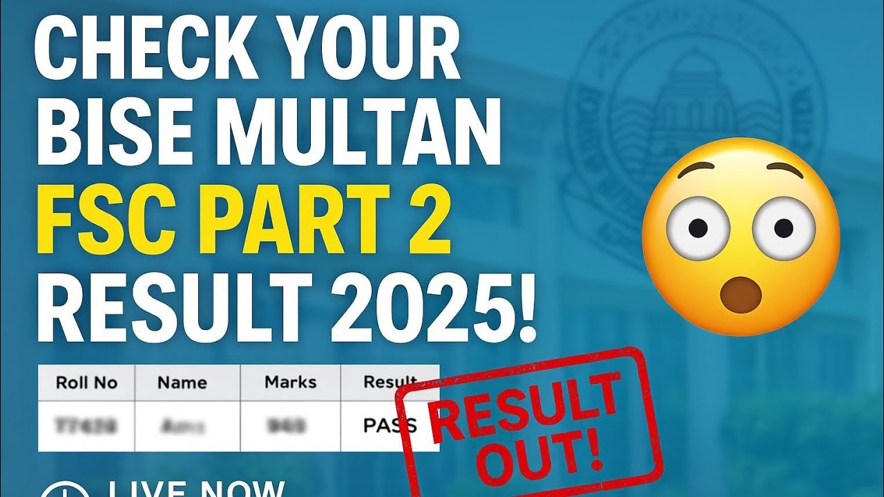 Check your bise Multan FSC part 2 results 2025 # bisemultan #bisemultan FSC part 2 #results #trends 