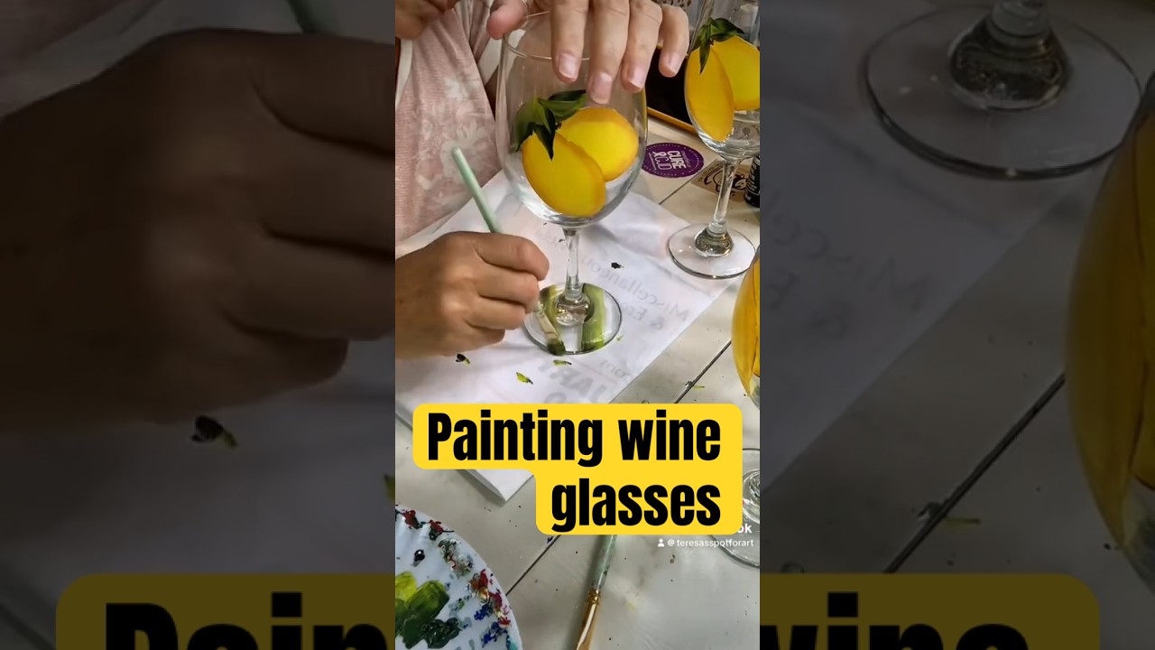 How To Paint Your Stemmed Wine Glasses (DIY) #art #acrylictechniques #acrylicpainting #painting