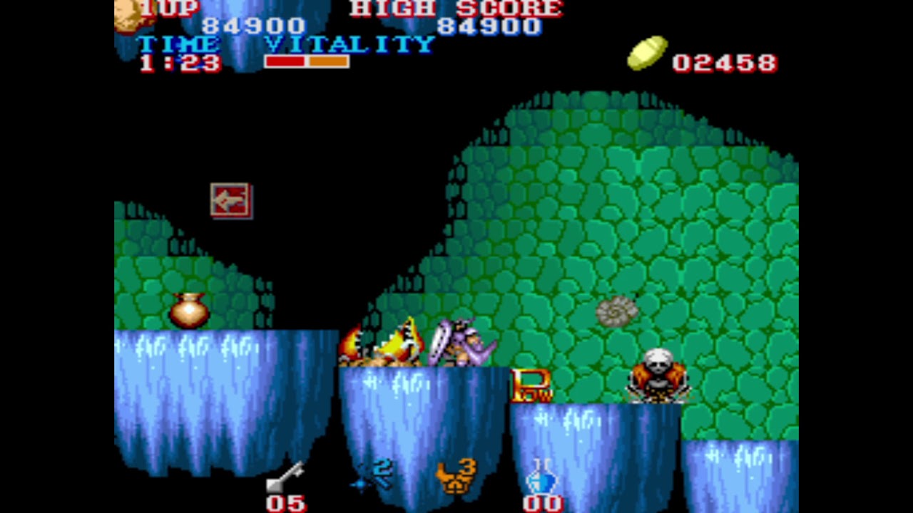 Black Dragon (Black Tiger) Arcade Longplay No Death Max Difficulty
