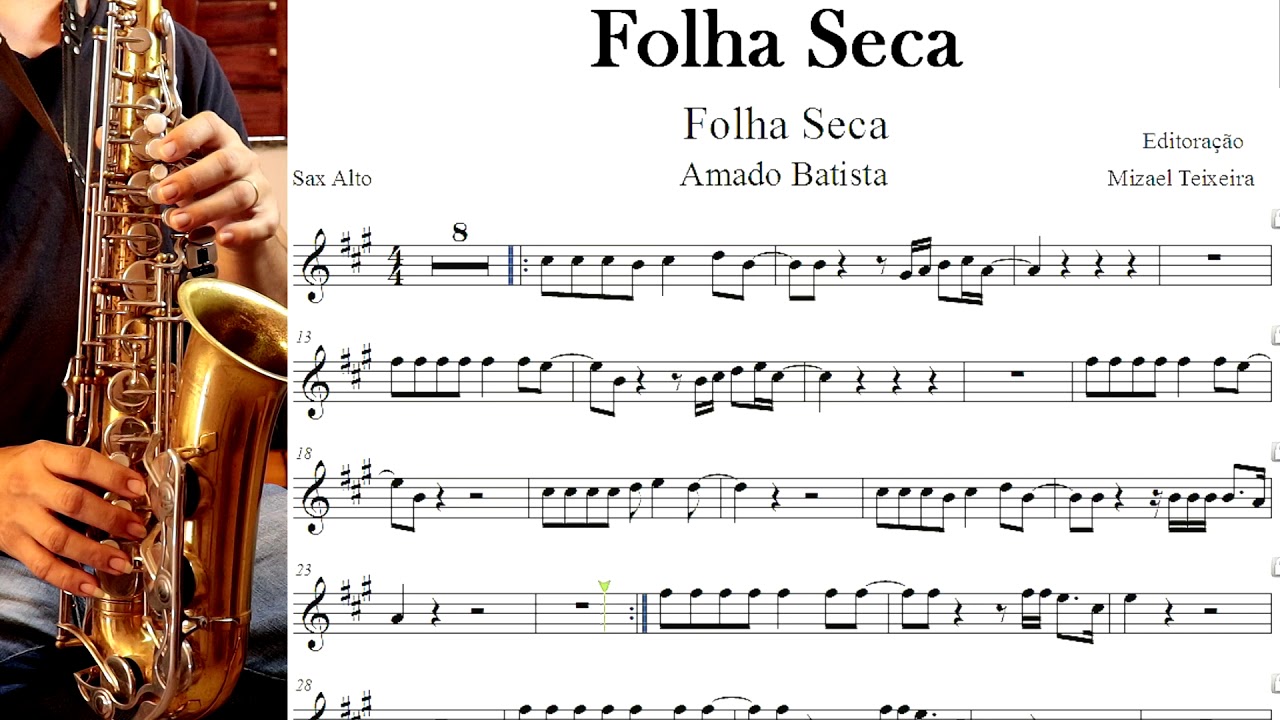 Folha Seca/Reginaldo Rossi - Partitura - Saxofone