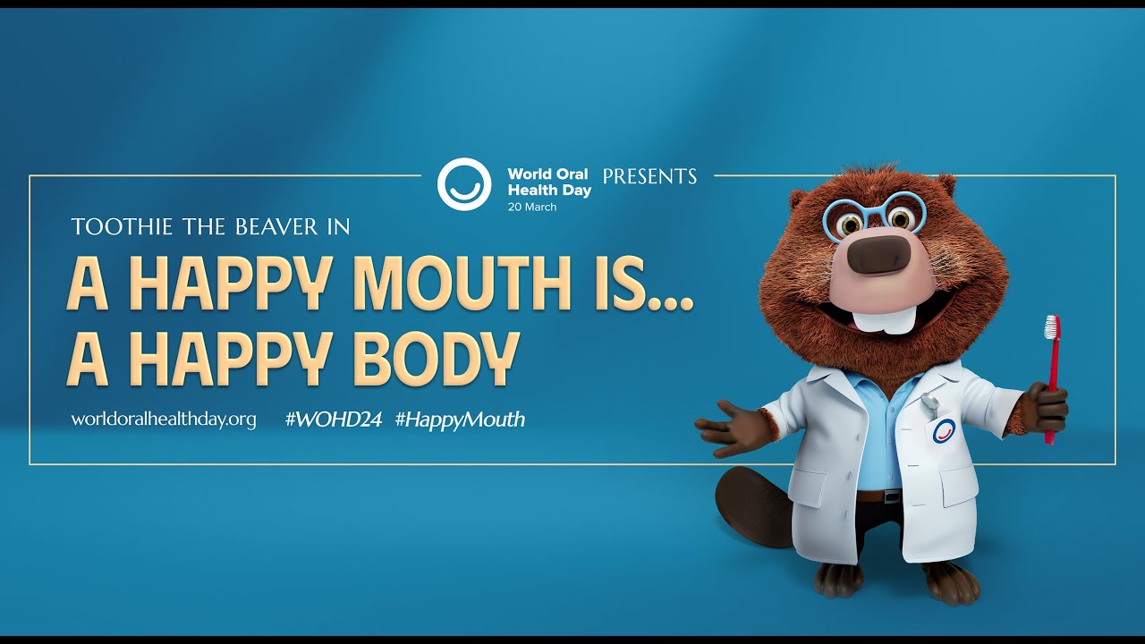 World Oral Health Day 2024 presents: Toothie the beaver in ‘A Happy Mouth is…A Happy Body’