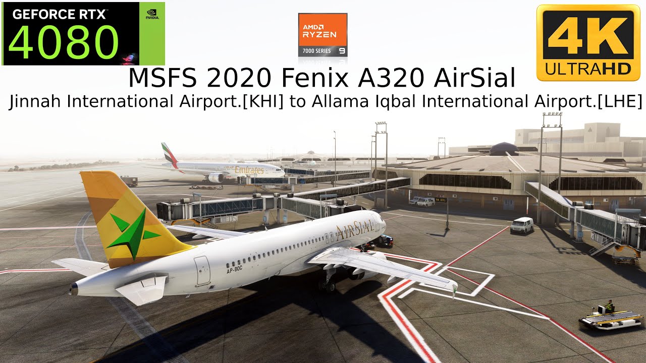 MSFS 2020 Fenix A320 AirSial Jinnah Intl Airport.[KHI] to Allama Iqbal Intl Airport.[LHE]