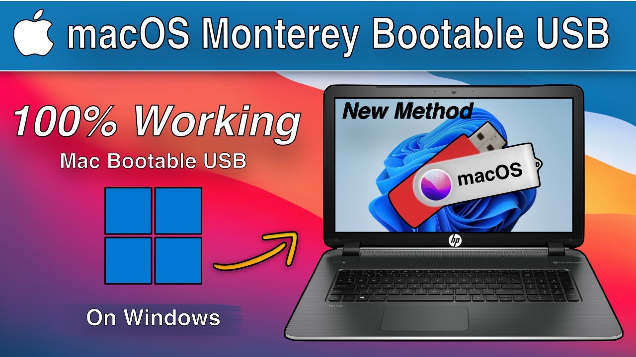 How to Create macOS Monterey Bootable USB Drive on Windows |  100% Working  |  Absolutely New Method