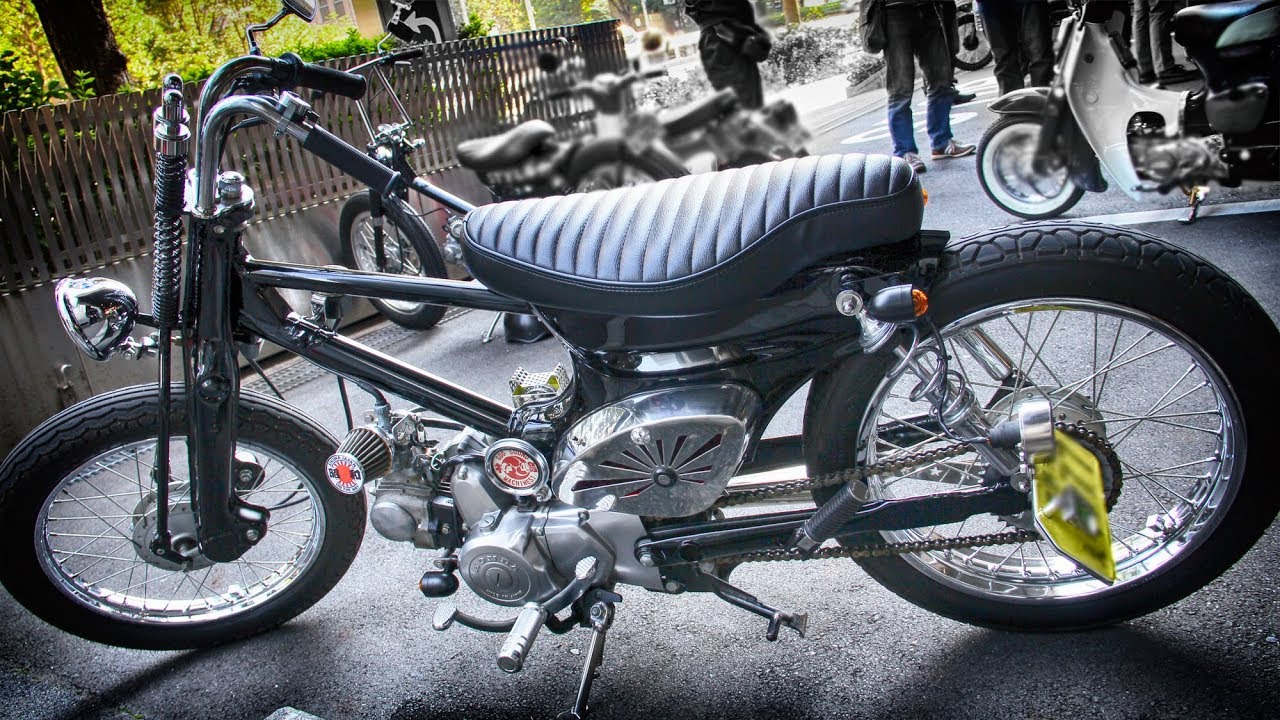 HONDA Super Cub Black Custom Bike #CafeCubMeeting