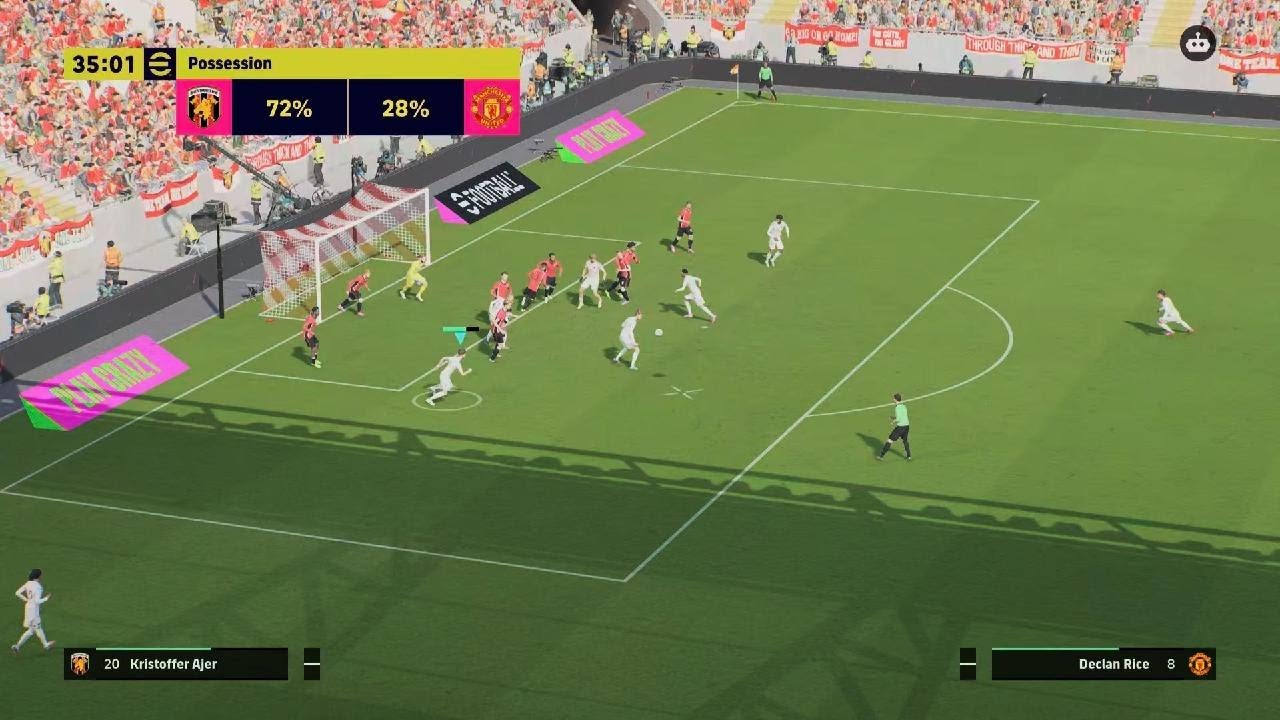 Declan Rice perfectly placed shot vs Brentford PES 26