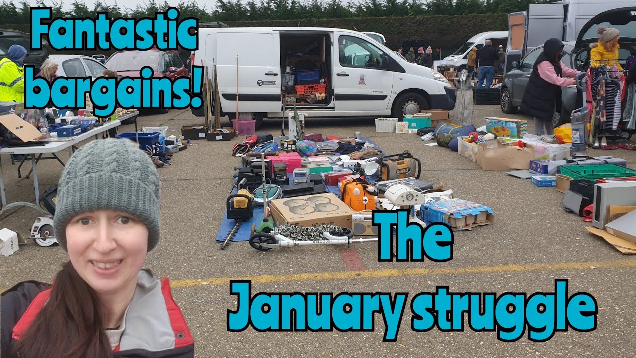 Selling at the car boot sale during January blues!