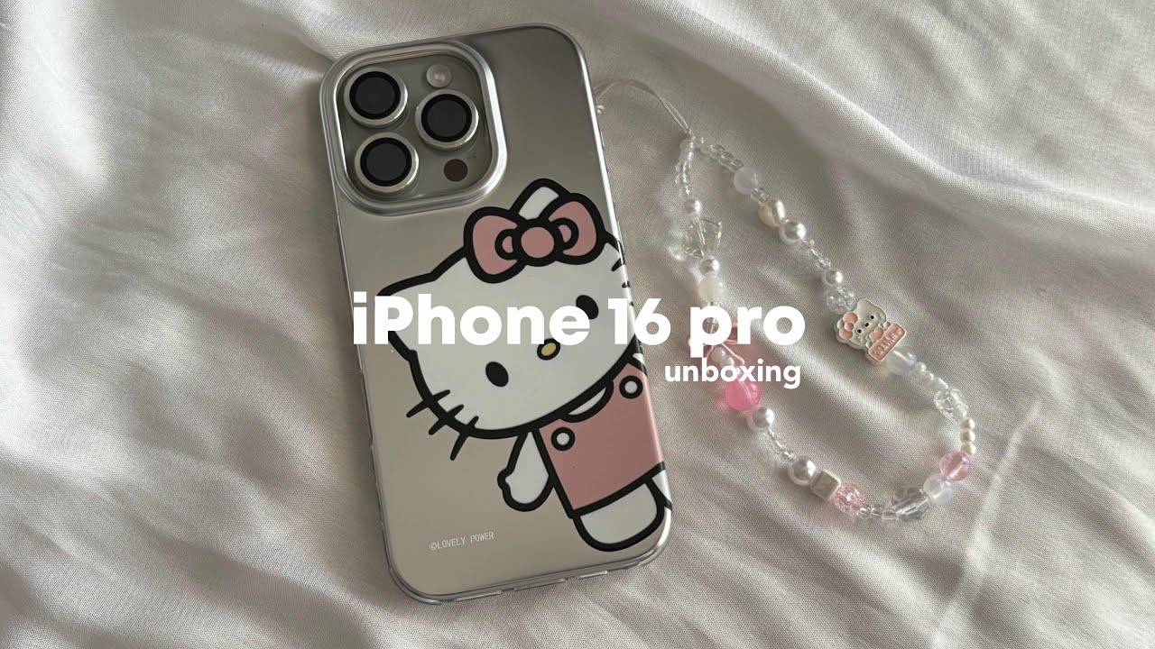 iPhone 16 Pro (natural titanium) aesthetic unboxing + accessories | India